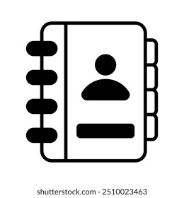 Visually appealing icon of contact book, ready to use and download