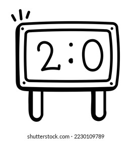 A visually appealing icon of a digital scoreboard