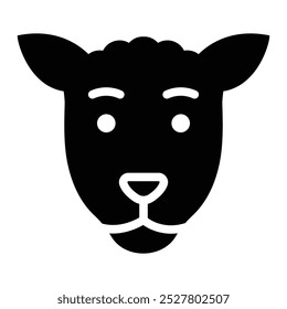 Visually appealing icon of sheep in trendy style, customizable design