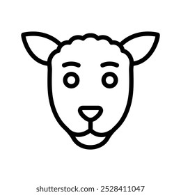 Visually appealing icon of sheep in trendy style, customizable design