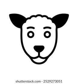 Visually appealing icon of sheep in trendy style, customizable design