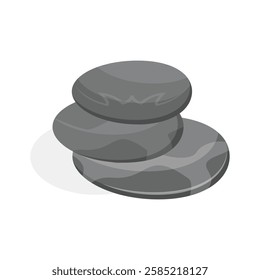 Visually appealing icon of spa stones in modern design style