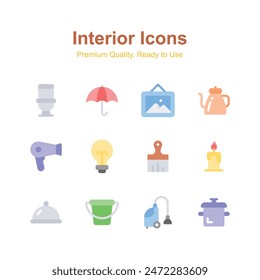 Visually appealing Interior vector set, ready for premium use