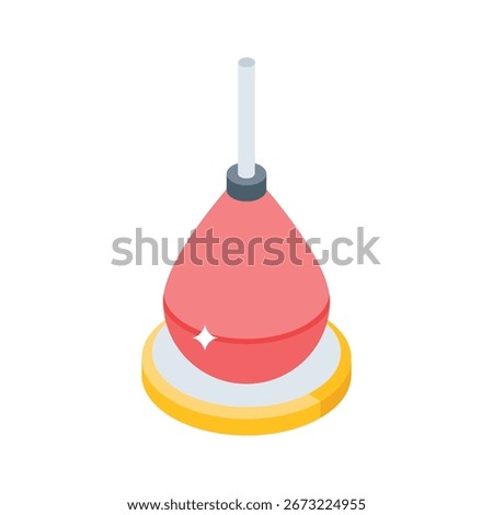 A visually appealing isometric icon of nasal aspirator