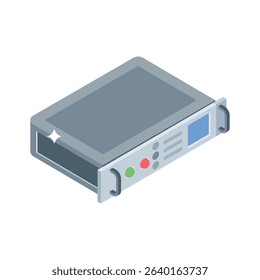 A visually appealing isometric icon showing power supply unit