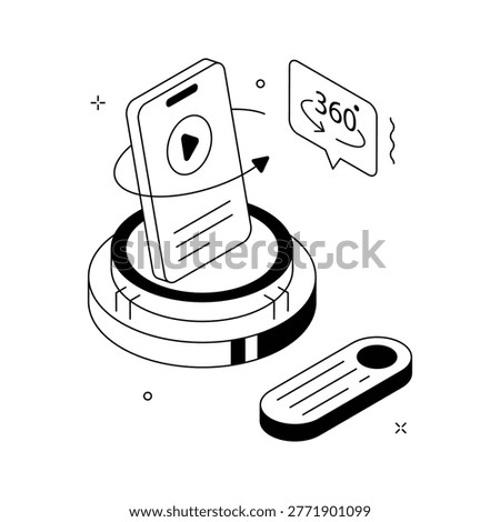 A visually appealing isometric illustration of 360 view experience