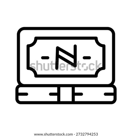 A visually appealing line icon of namecoin is scalable