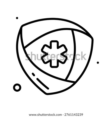 Visually appealing line icon representing health protection shield concept