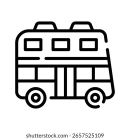 Visually appealing linear icon of public bus