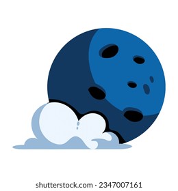 Visually appealing night weather flat illustration 