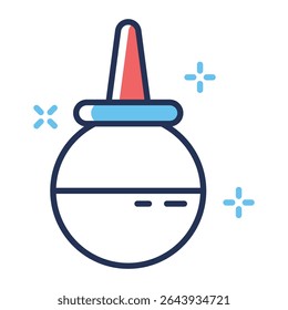 A visually appealing outline icon of nasal aspirator
