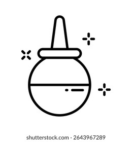 A visually appealing outline icon of nasal aspirator