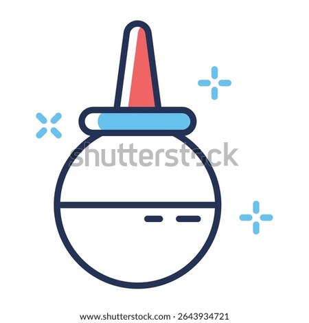 A visually appealing outline icon of nasal aspirator