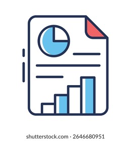 Un icono de esquema visualmente atractivo que muestra el informe anual