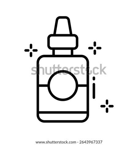 A visually appealing outline icon showing eyedrops for relief
