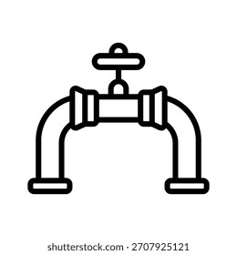Visually appealing outline style icon of gas pipeline