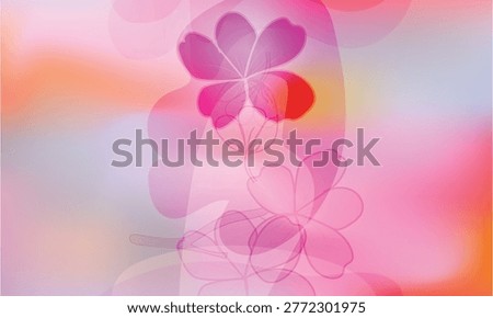 A visually appealing overlay of pink and purple stylized flowers