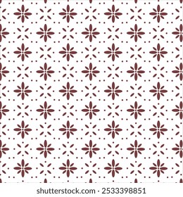 A visually appealing pattern of delicate maroon flowers creates a sense of elegance and grace. The design is both simple and sophisticated.