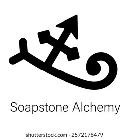 Visually appealing solid icon of soapstone alchemy