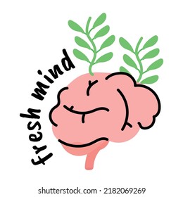 A visually appealing sticker of fresh mind 