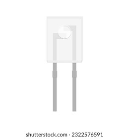 A visually appealing vector illustration showcasing a square-shaped white LED