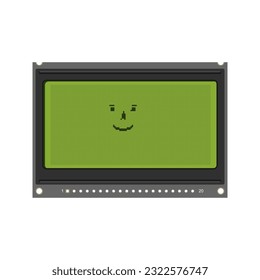 A visually appealing vector illustration showcasing a larger LCD module commonly used in electronic devices