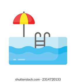 Visually appealing vector of swimming pool, editable lap pool concept
