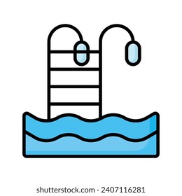 Visually appealing vector of swimming pool, editable lap pool concept