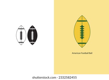 A visually appealing vector template that presents a vibrant and well designed icon of an American football.