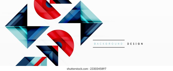 Visually captivating background design showcasing dynamic geometric lines, triangles, and squares. This composition blends precision and movement, creating an engaging graphic with a modern aesthetic