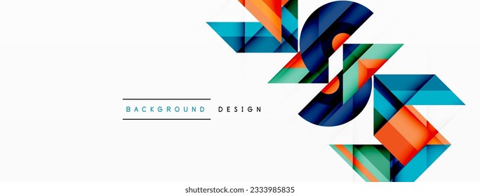 Visually captivating background design showcasing dynamic geometric lines, triangles, and squares. This composition blends precision and movement, creating an engaging graphic with a modern aesthetic