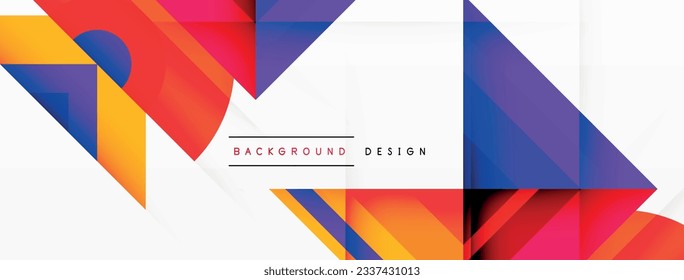 Visually captivating background design showcasing dynamic geometric lines, triangles, and squares. This composition blends precision and movement, creating an engaging graphic with a modern aesthetic