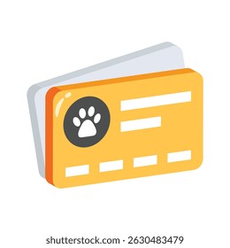 Un icono 2D visualmente atractivo de la tarjeta de crédito