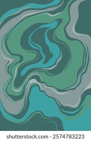 A visually engaging abstract image featuring shades of green and blue in artistic fluid marbling swirls creating a stunning and dynamic pattern ideal for design projects or aesthetic purposes.