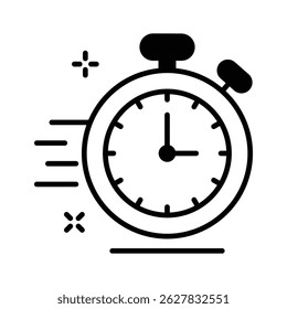 Visually engaging glyph icon of estimated delivery time