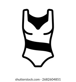 Glifo visualmente atractivo icono de traje de baño con estilo