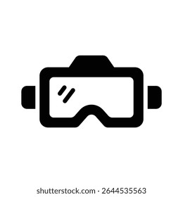 Ícone de glifo visualmente envolvente do gadget de headset vr