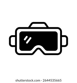 Ícone de glifo visualmente envolvente do gadget de headset vr