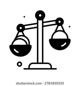 A visually engaging glyph icon of wealth inequality, economic disparity