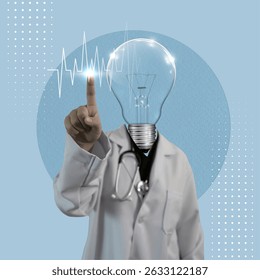 A visually engaging health care collage Vector illustration featuring dynamic medical symbols and abstract designs showcasing wellness.