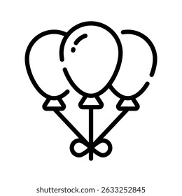 Visually engaging icon depicting floating balloons