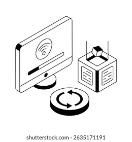 Un icono visualmente atractivo del sistema de copia de seguridad de Internet