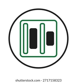 Una ilustración visualmente atractiva que presenta un diseño de placa de circuito estilizado encapsulado dentro de un círculo. El gráfico se centra en Formas geométricas y líneas limpias para transmitir un sentido de tecnología