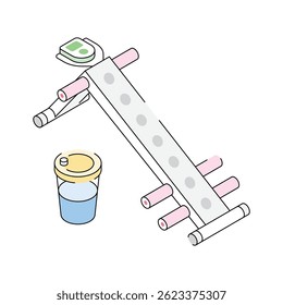 Visually engaging isometric icon showing gym rack