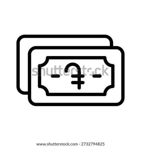 A visually engaging line icon of Armenian dram is scalable