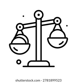 A visually engaging line icon of wealth inequality, economic disparity