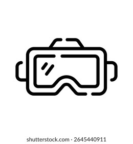 Ícone de estrutura de tópicos visualmente envolvente do gadget de headset vr