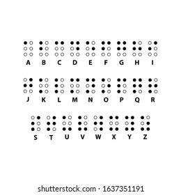 Visually impaired alphabet vector design