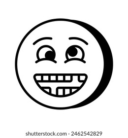 Visuell perfektes, dummes Emoji-Icon-Design, einfach zu bedienen und herunterladen