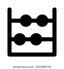 Icono visualmente perfecto del ábaco, utilizado para el cálculo